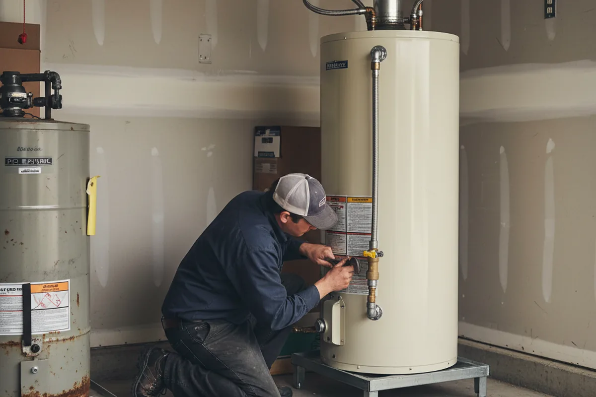 Water heater and shutoff valve replacement in Mill Neck